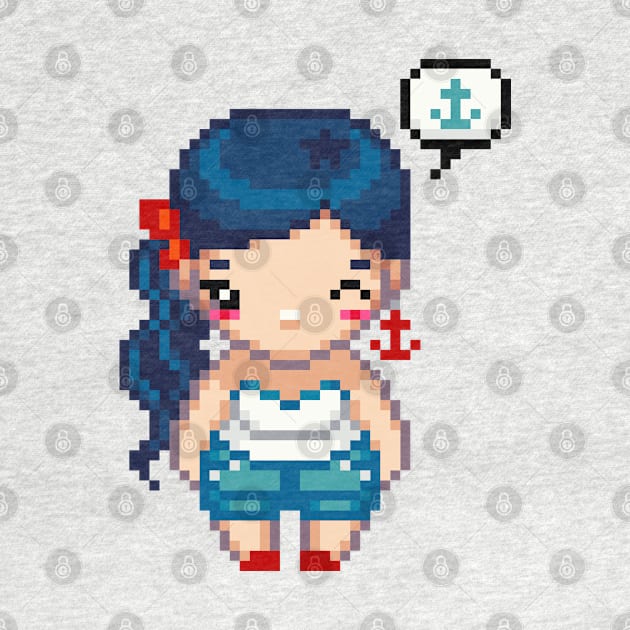 Hello Sailor Pixel Art Girl by iamnotadoll